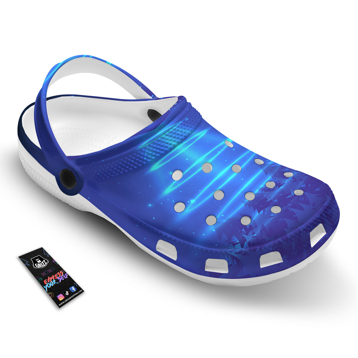 Unidentified Flying Object Blue Print Clog-grizzshop
