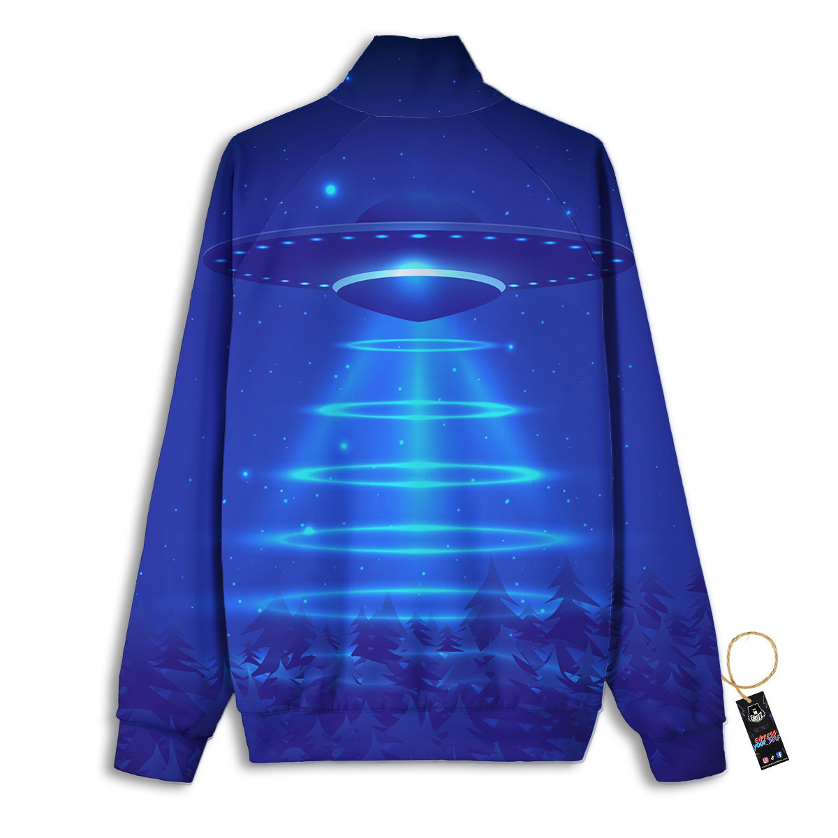 Unidentified Flying Object Blue Print Track Jacket-grizzshop