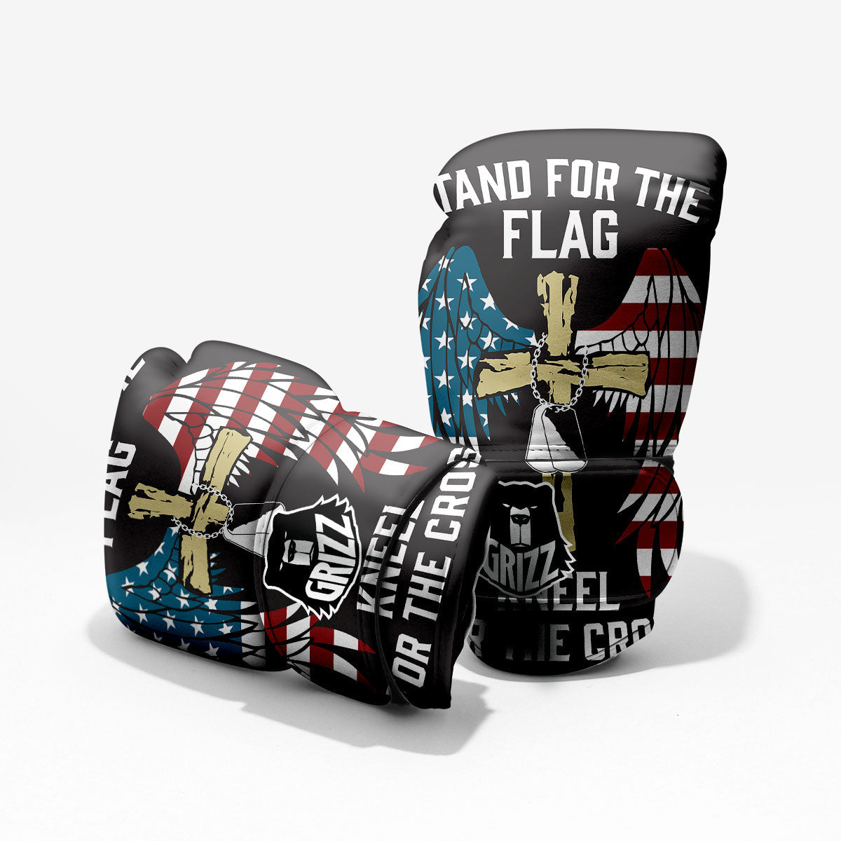 United We Stand American Flag Print Pro Boxing Glove