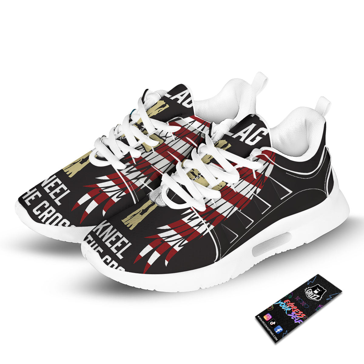 United We Stand American Flag Print Tennis Shoes-grizzshop