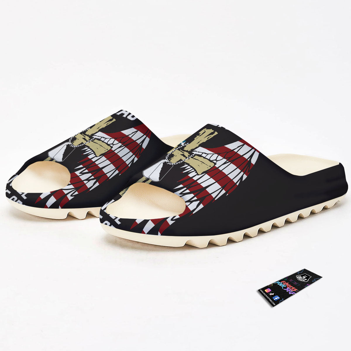 United We Stand American Flag Print Sandals-grizzshop