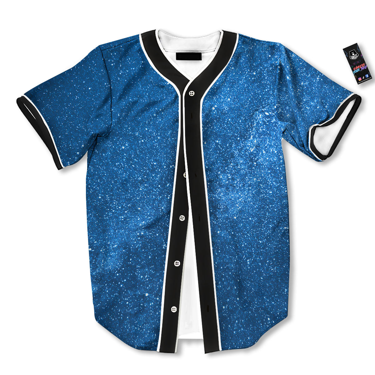 Universe Galaxy Milky Way Print Baseball Jersey-grizzshop