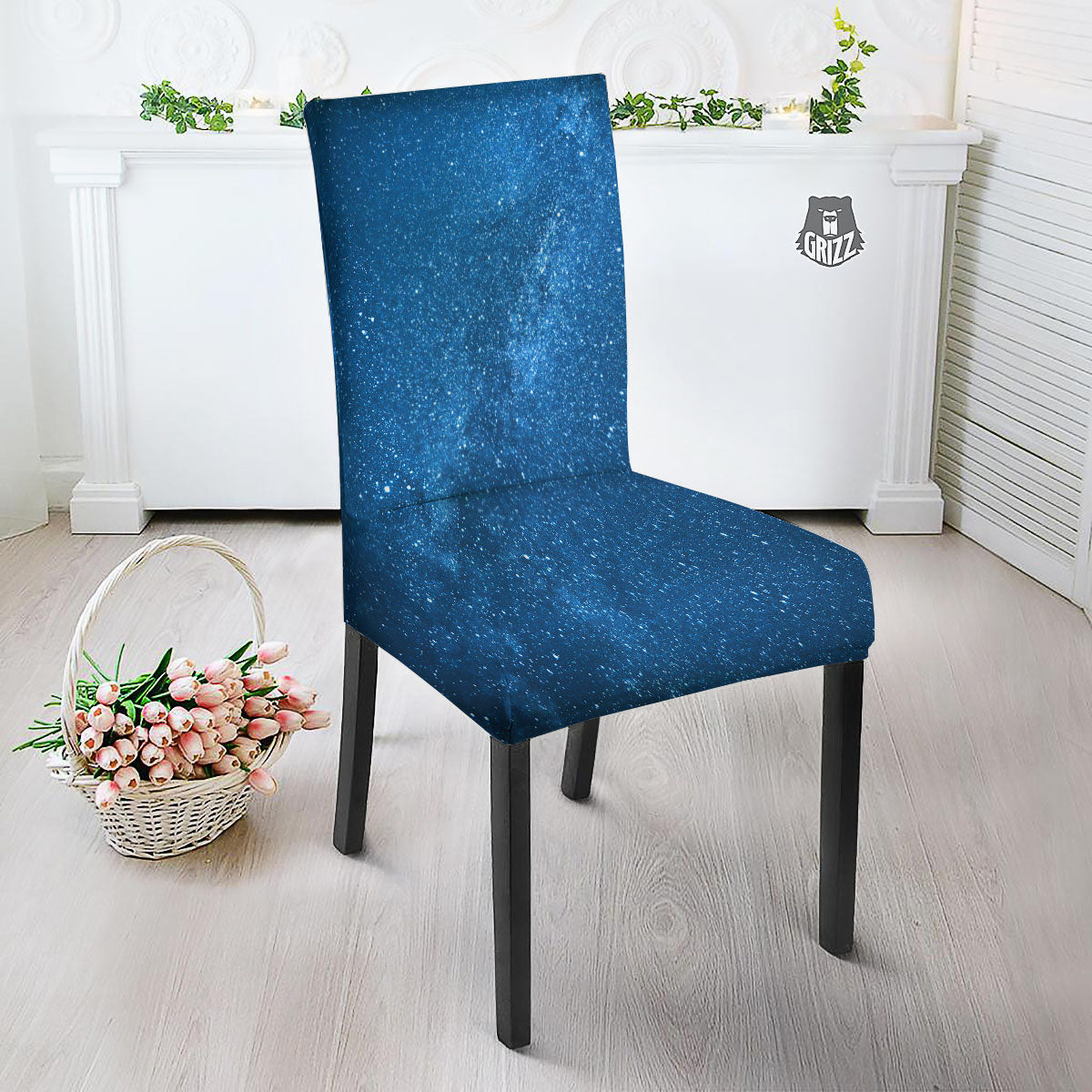 Universe Galaxy Milky Way Print Dining Chair Slipcover-grizzshop