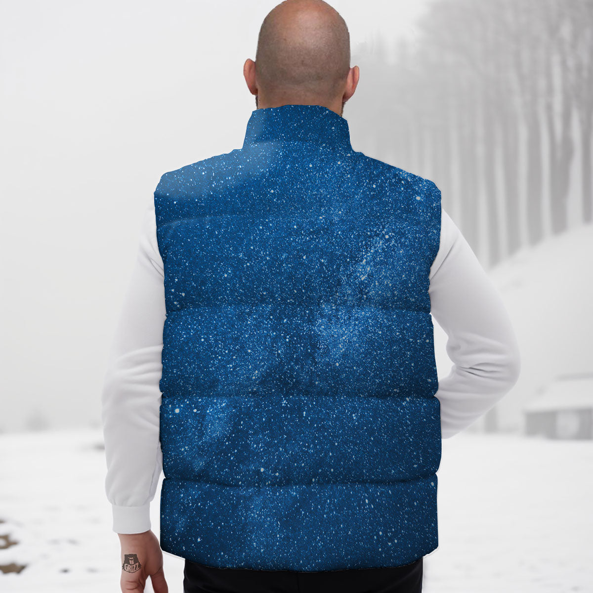 Universe Galaxy Milky Way Print Down Vest