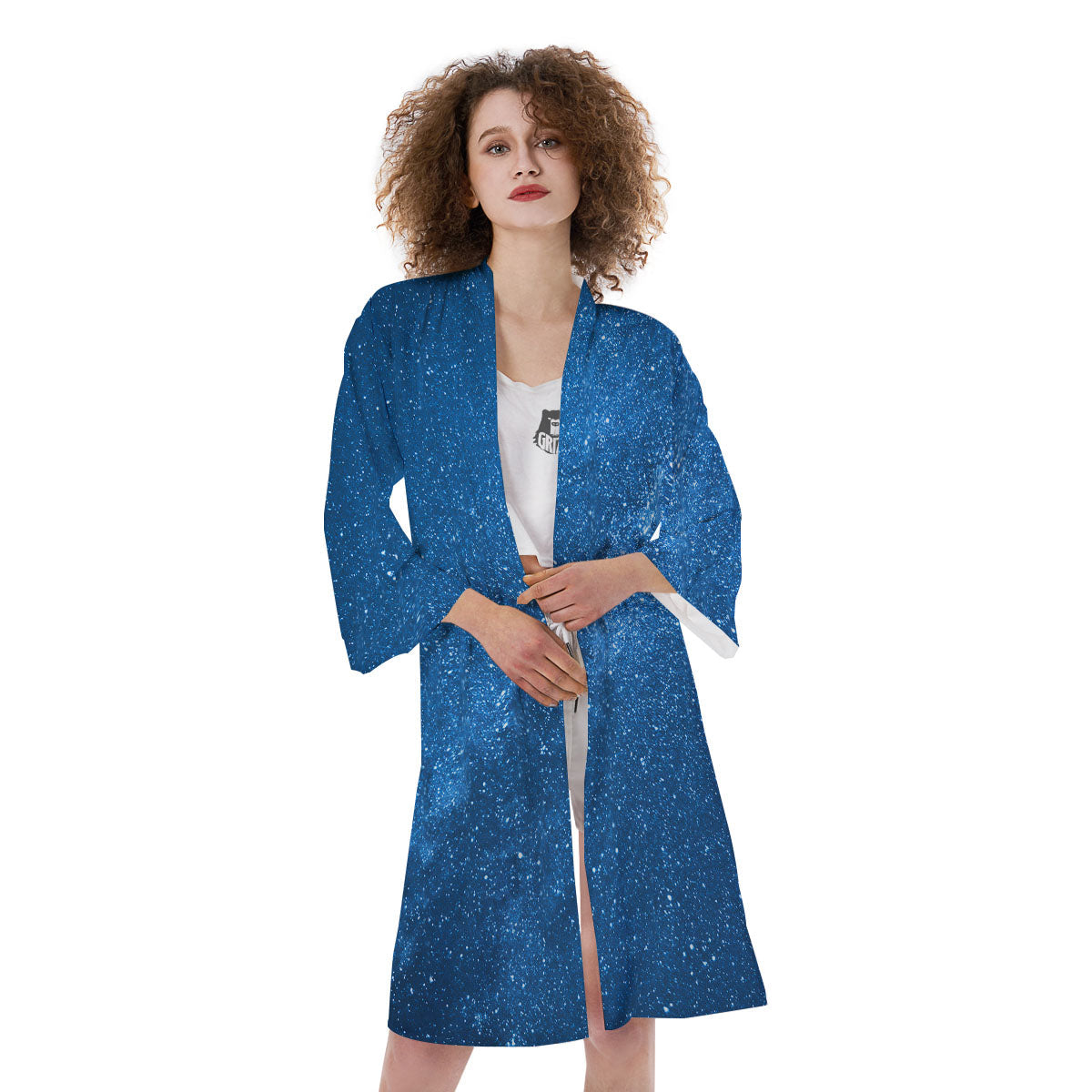 Universe Galaxy Milky Way Print Kimono-grizzshop