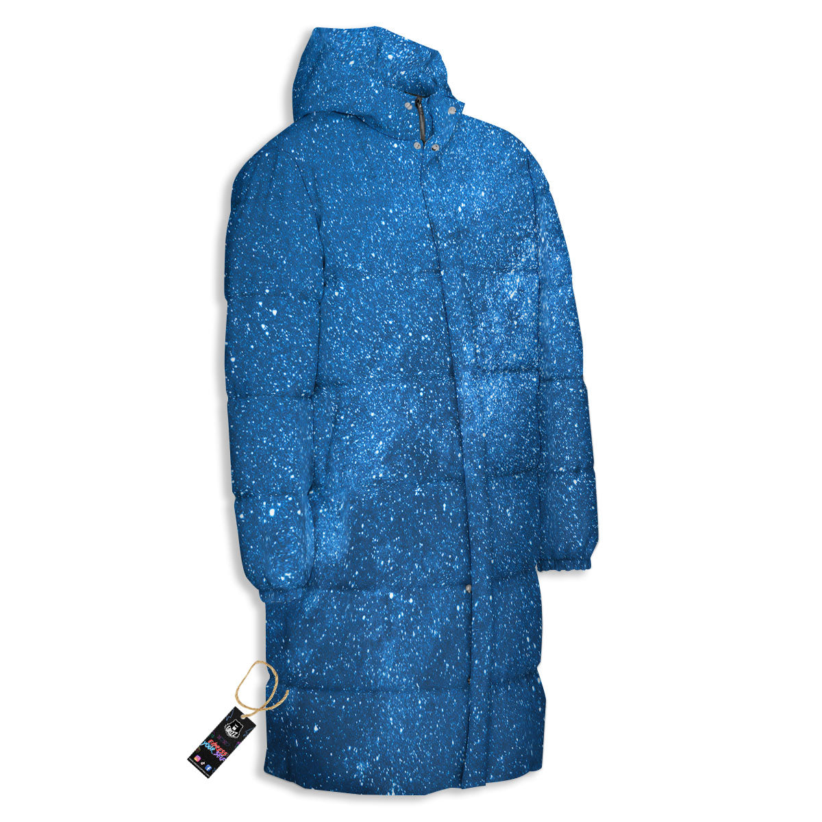 Universe Galaxy Milky Way Print Long Down Jacket