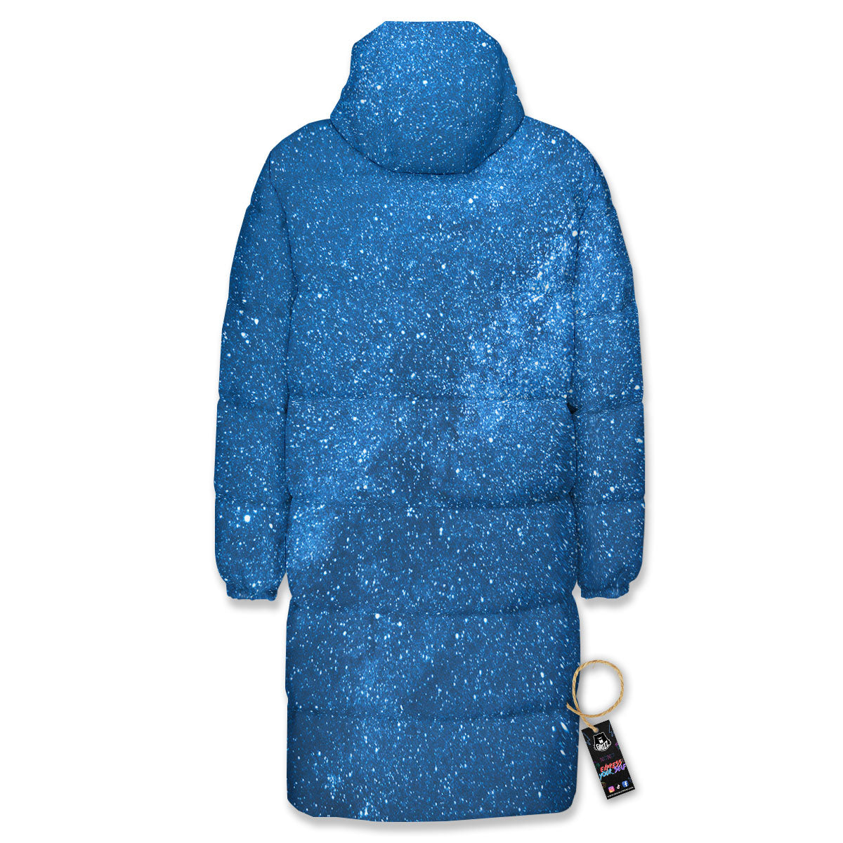 Universe Galaxy Milky Way Print Long Down Jacket