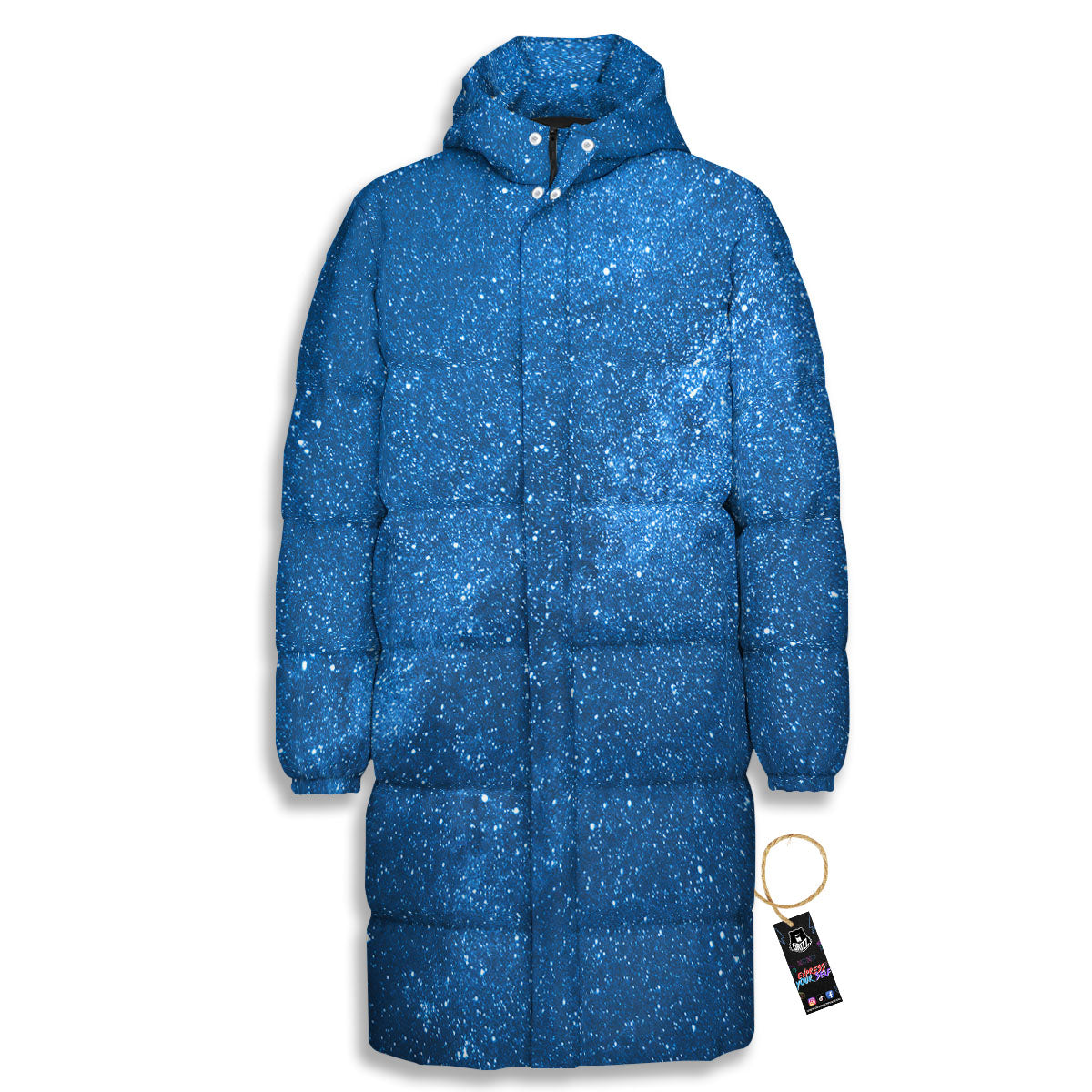 Universe Galaxy Milky Way Print Long Down Jacket