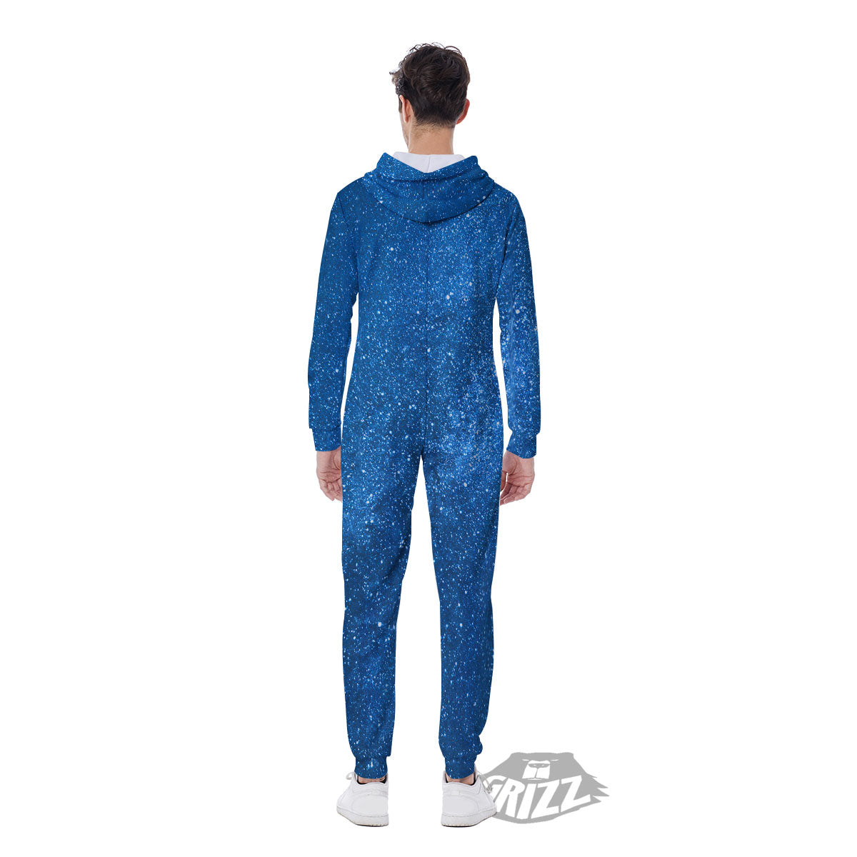 Universe Galaxy Milky Way Print Men's Jumpsuit-grizzshop