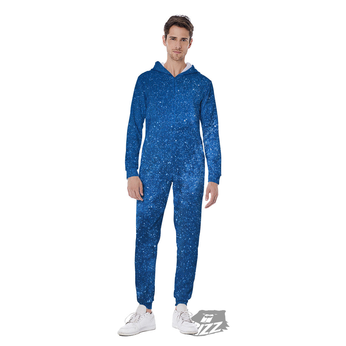 Universe Galaxy Milky Way Print Men's Jumpsuit-grizzshop