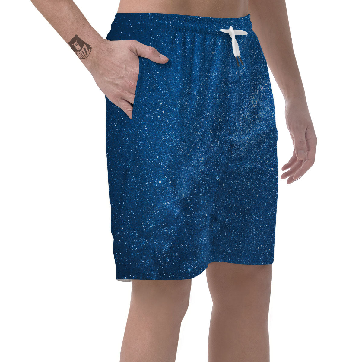 Universe Galaxy Milky Way Print Men's Shorts-grizzshop