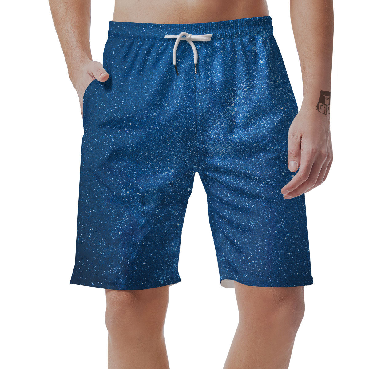 Universe Galaxy Milky Way Print Men's Shorts-grizzshop