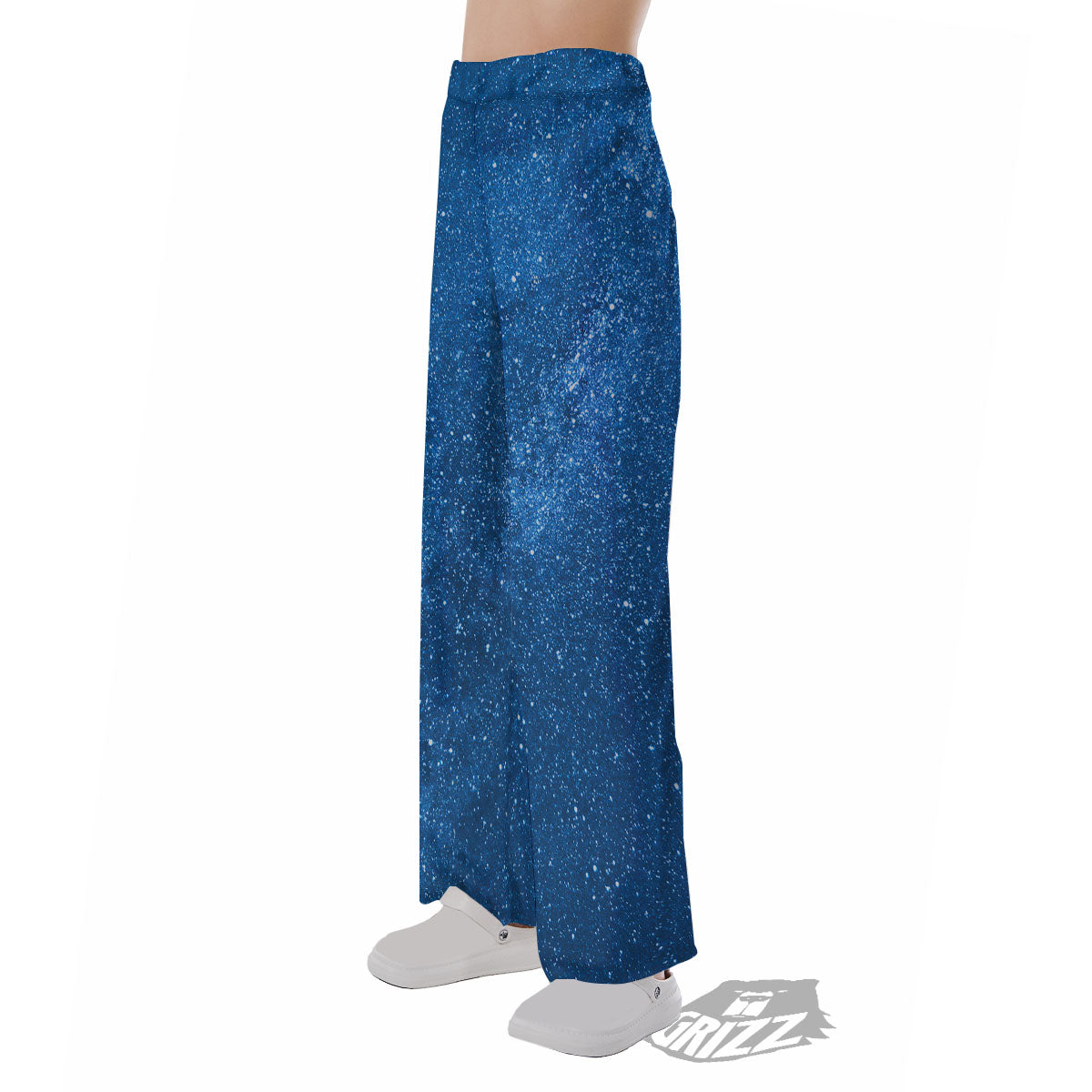 Universe Galaxy Milky Way Print Pajama Pants-grizzshop