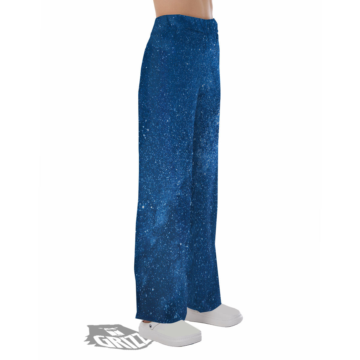 Universe Galaxy Milky Way Print Pajama Pants-grizzshop