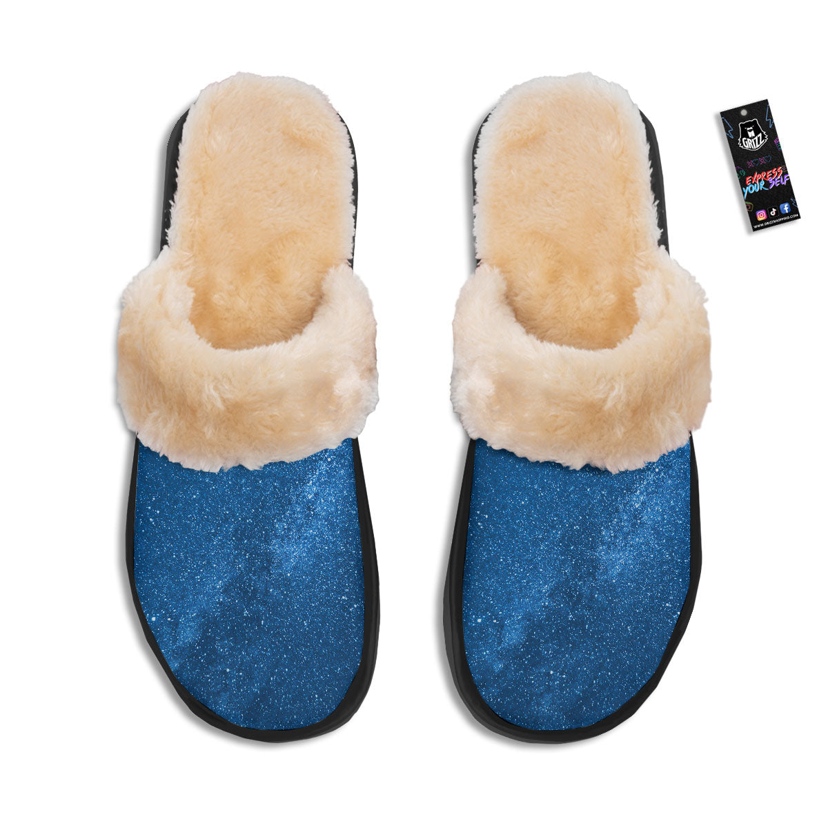 Universe Galaxy Milky Way Print Slippers-grizzshop