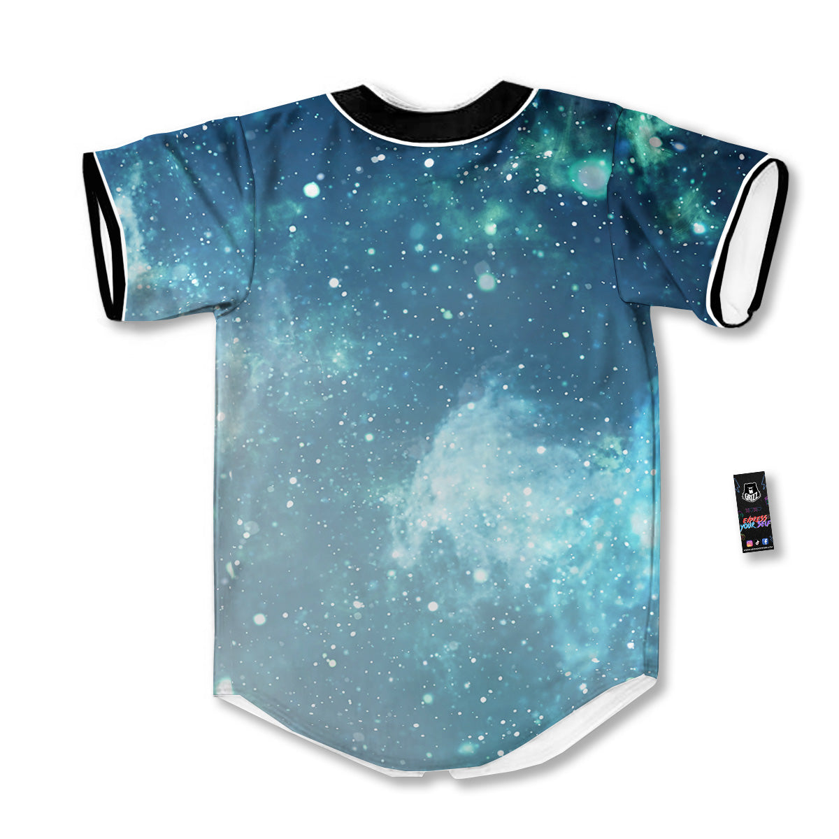 Universe Galaxy Space Blue Sky Print Baseball Jersey-grizzshop