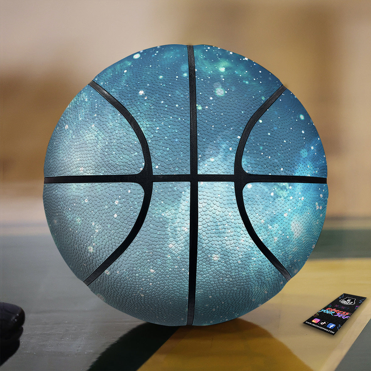 Universe Galaxy Space Blue Sky Print Basketball