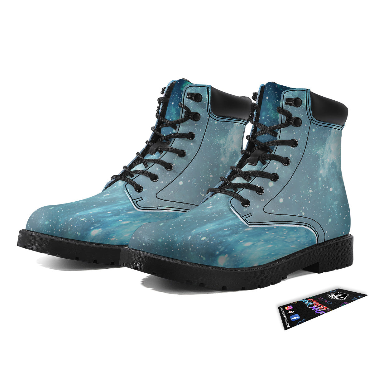 Universe Galaxy Space Blue Sky Print Boots-grizzshop