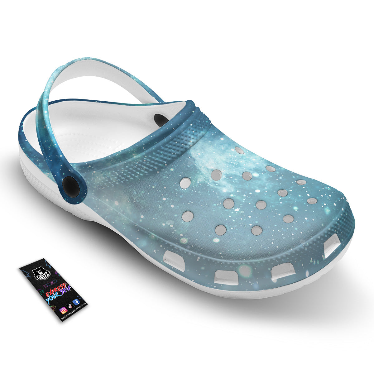 Universe Galaxy Space Blue Sky Print Clog-grizzshop
