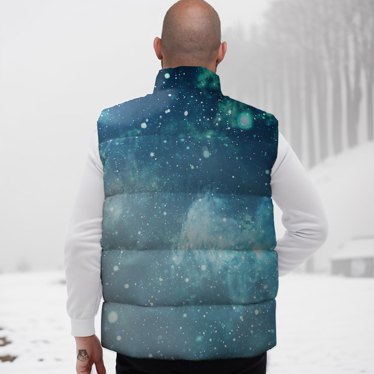 Universe Galaxy Space Blue Sky Print Down Vest