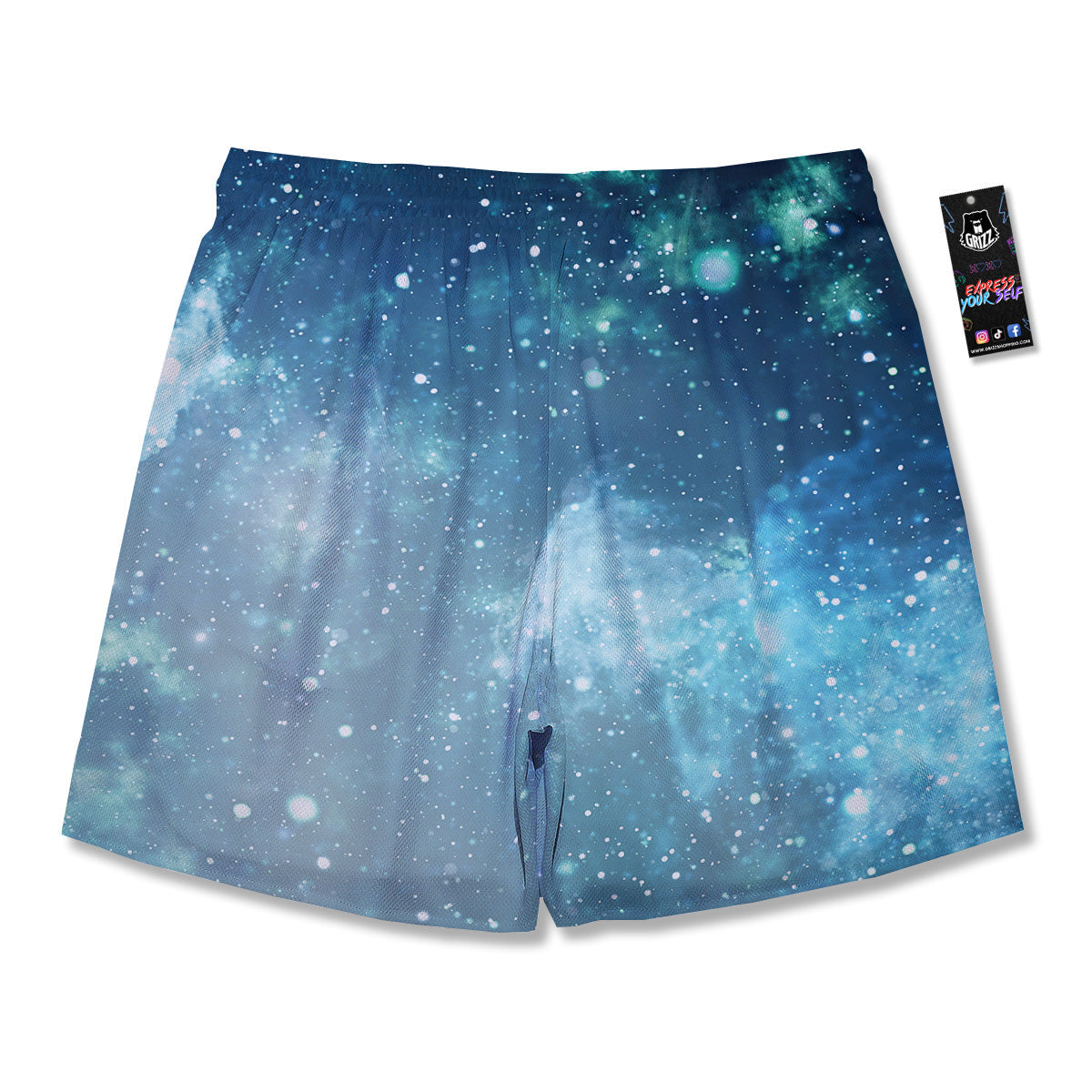 Universe Galaxy Space Blue Sky Print Men's Running Shorts-grizzshop