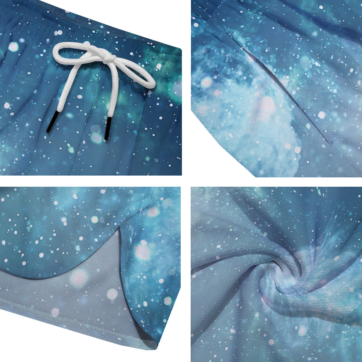 Universe Galaxy Space Blue Sky Print Men's Running Shorts-grizzshop