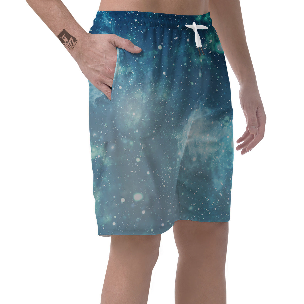 Universe Galaxy Space Blue Sky Print Men's Shorts-grizzshop