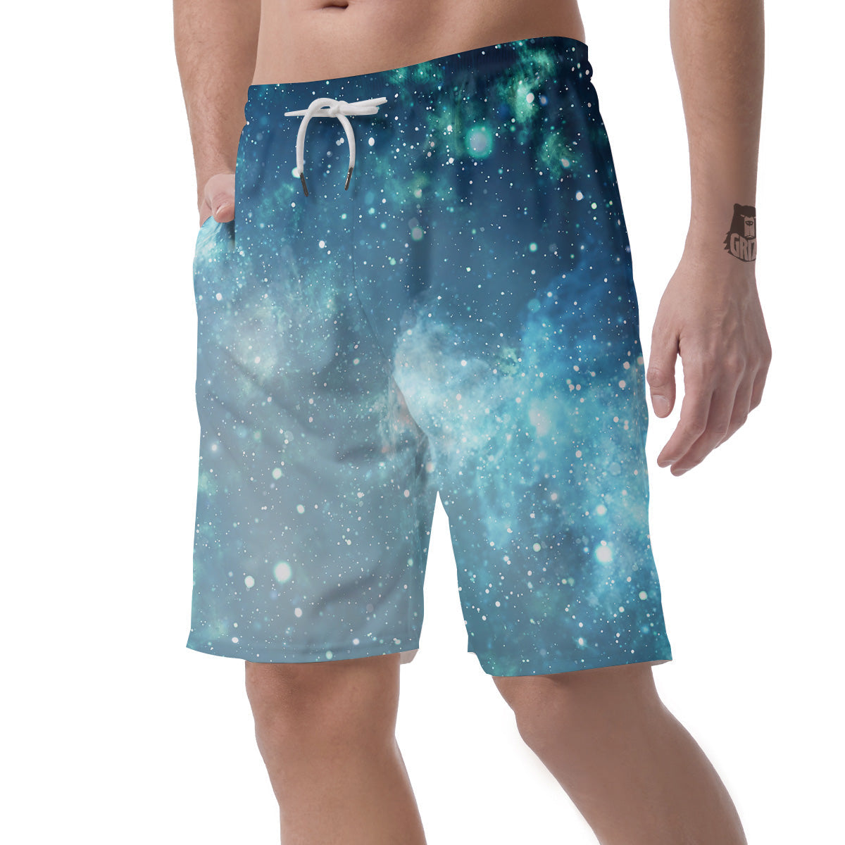 Universe Galaxy Space Blue Sky Print Men's Shorts-grizzshop