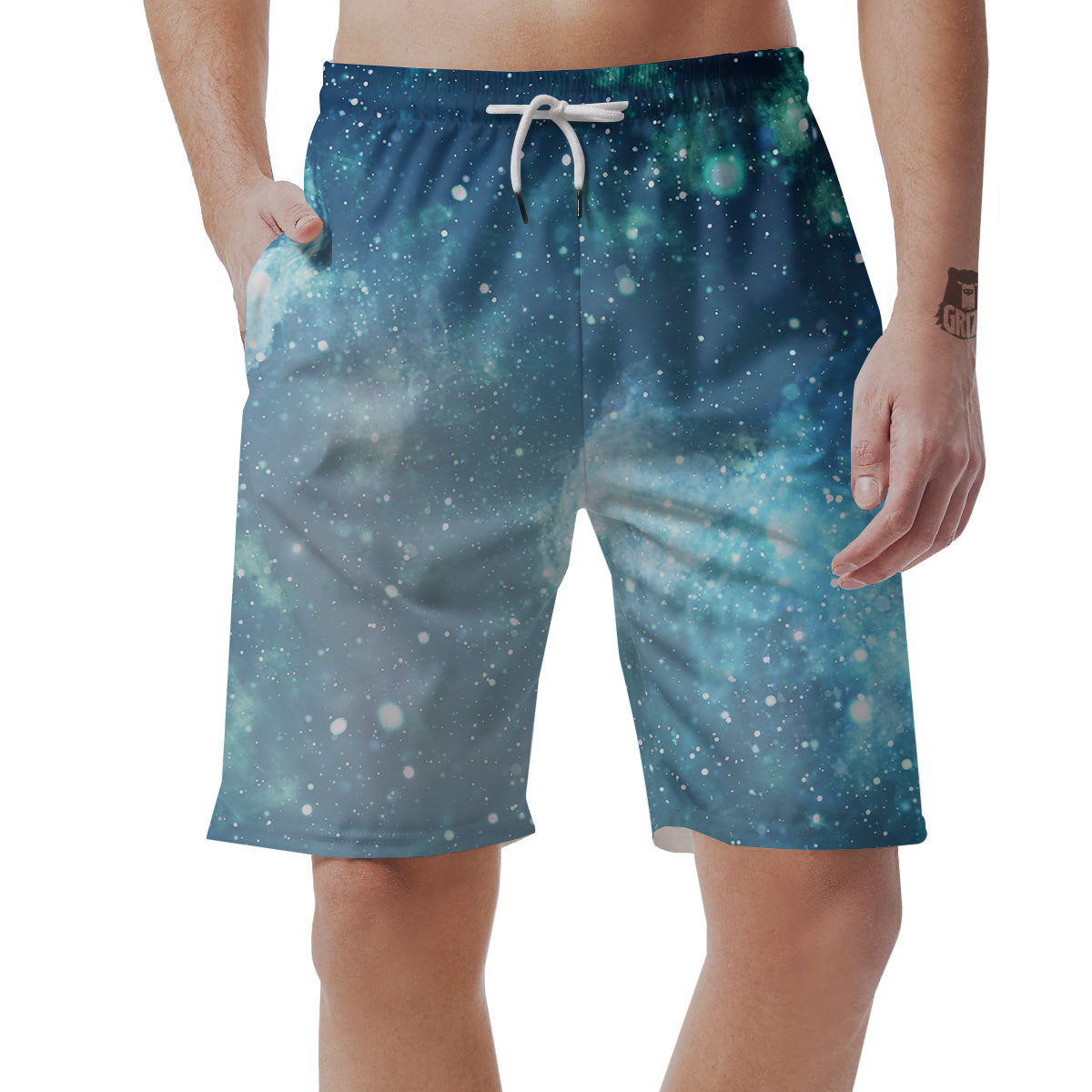 Universe Galaxy Space Blue Sky Print Men's Shorts-grizzshop