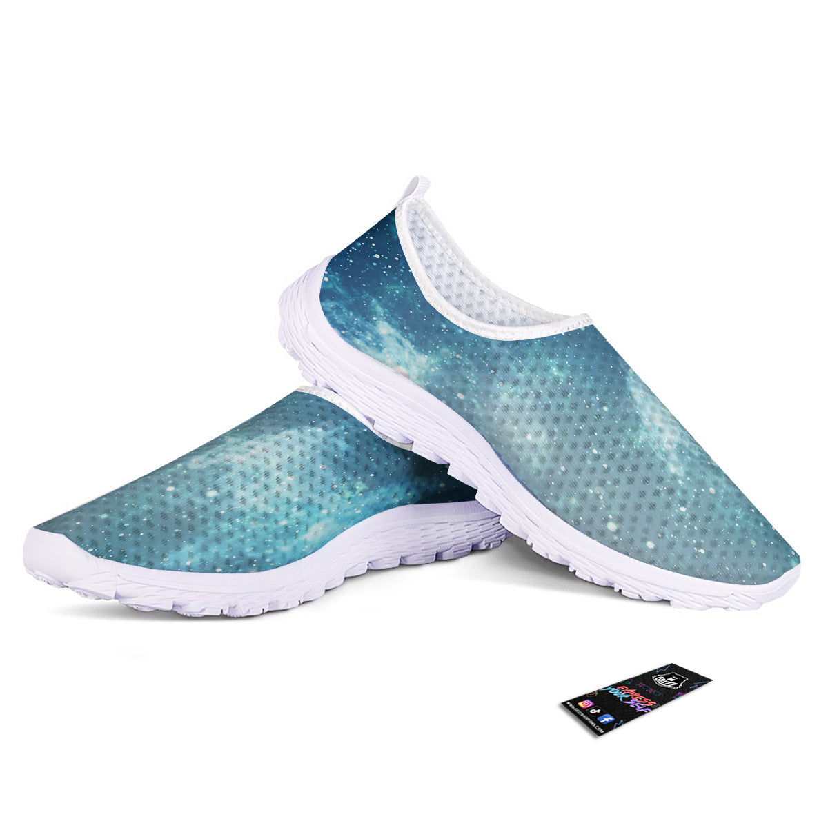 Universe Galaxy Space Blue Sky Print Nurse Shoes-grizzshop