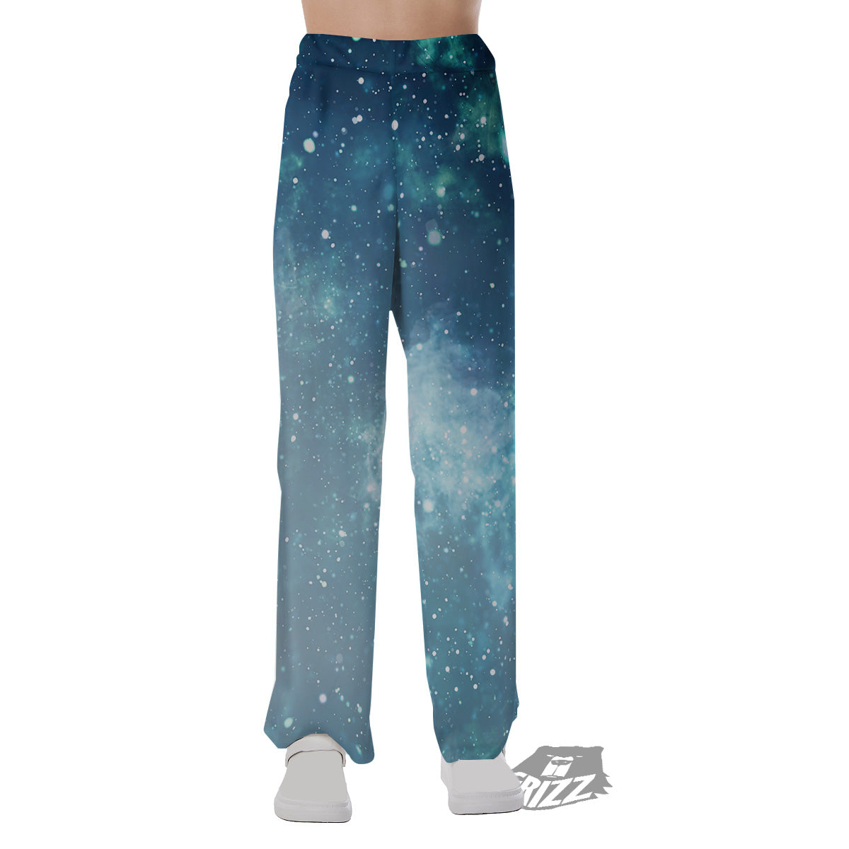 Universe Galaxy Space Blue Sky Print Pajama Pants-grizzshop