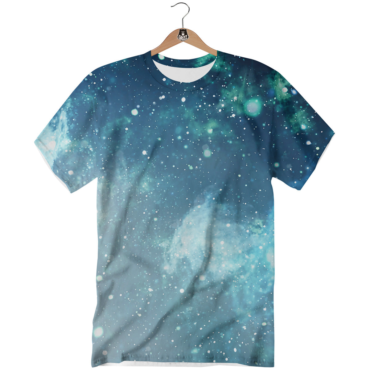 Universe Galaxy Space Blue Sky Print T-Shirt-grizzshop