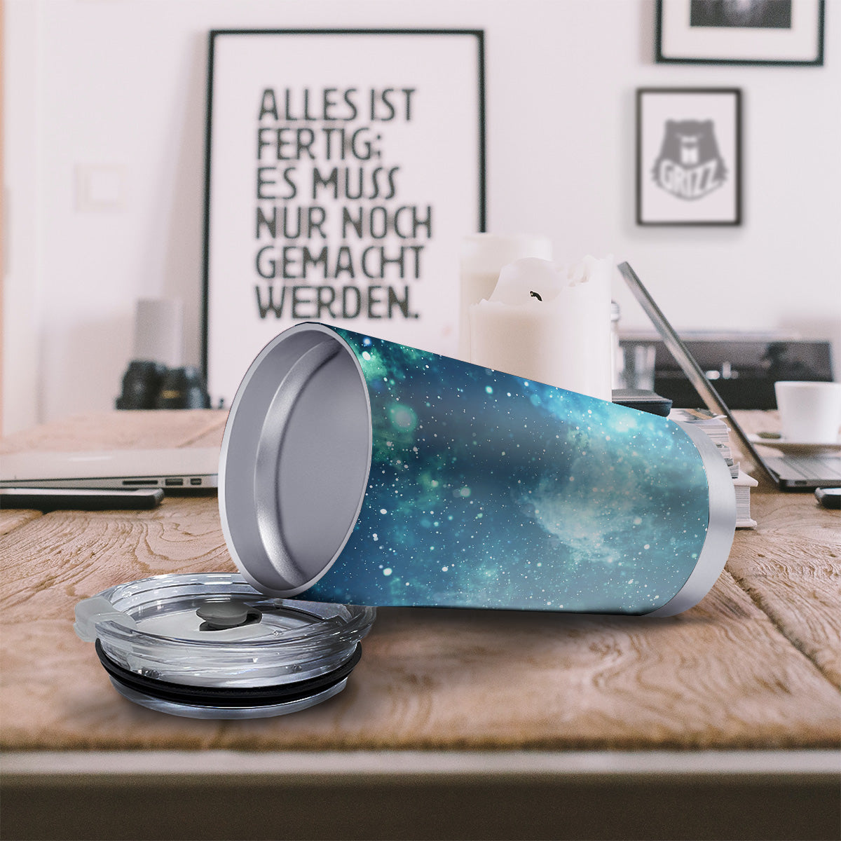 Universe Galaxy Space Blue Sky Print Tumbler-grizzshop