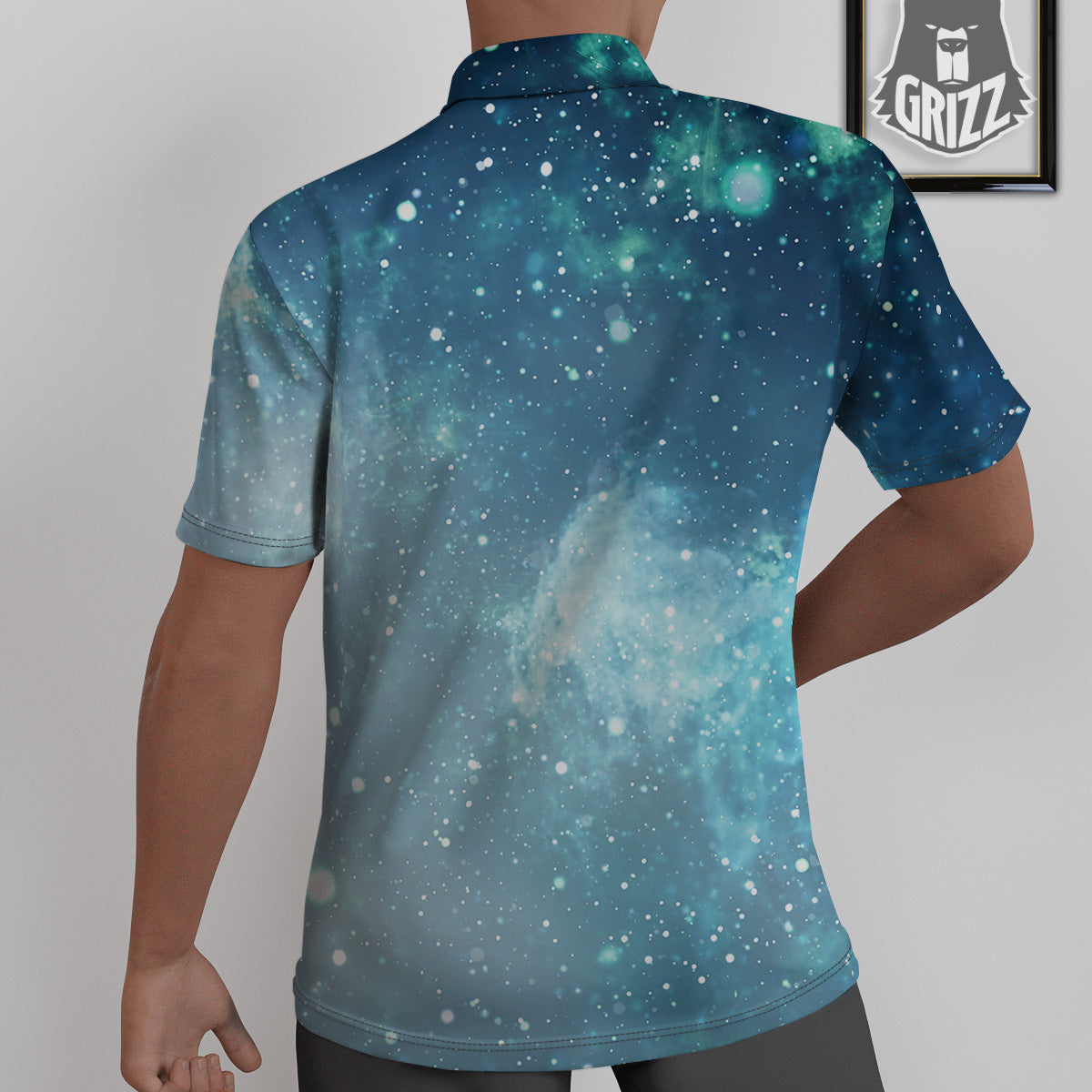 Universe Galaxy Space Blue Sky Print Untucked Shirts-grizzshop