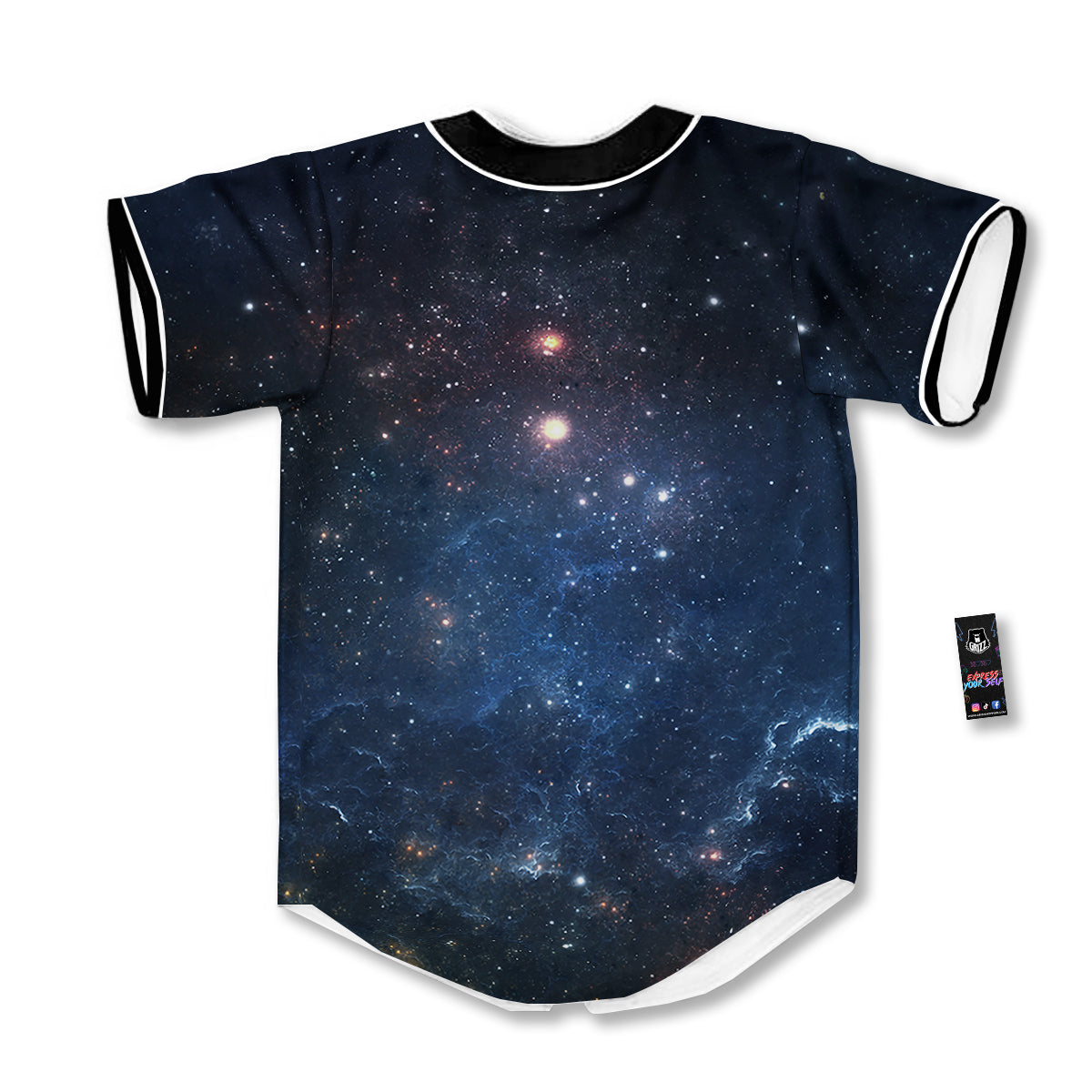 Universe Galaxy Space Dark Nebula Print Baseball Jersey-grizzshop