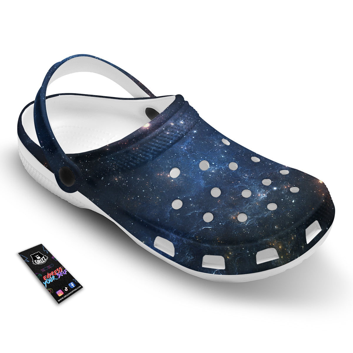 Universe Galaxy Space Dark Nebula Print Clog-grizzshop