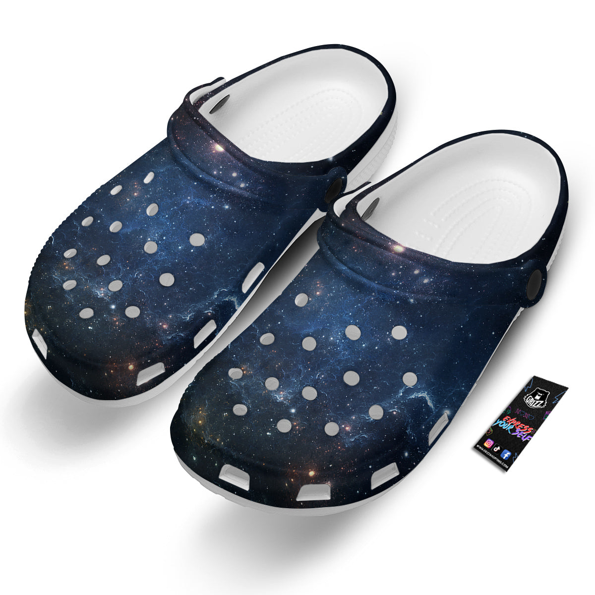 Universe Galaxy Space Dark Nebula Print Clog-grizzshop