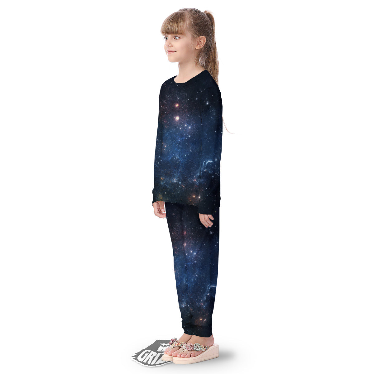 Universe Galaxy Space Dark Nebula Print Kid's Pajamas-grizzshop