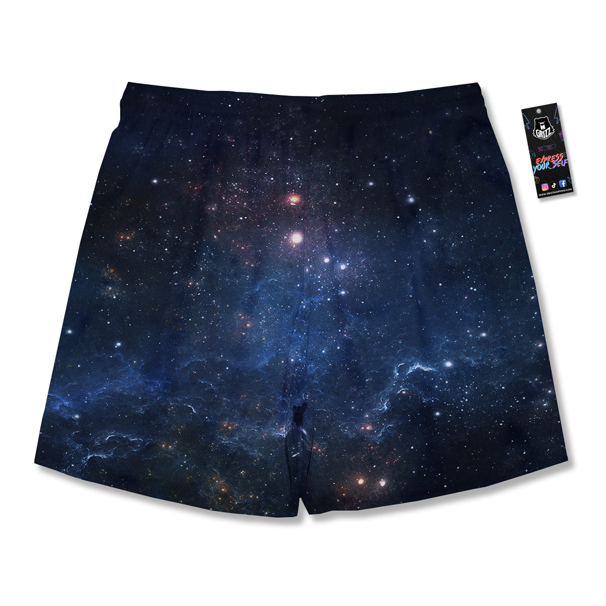 Universe Galaxy Space Dark Nebula Print Men's Running Shorts-grizzshop