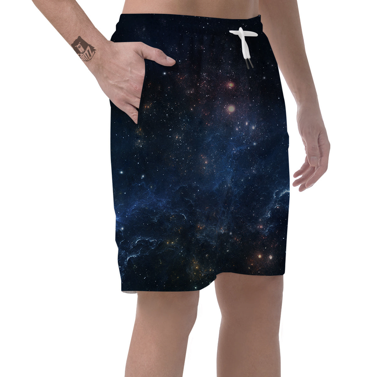 Universe Galaxy Space Dark Nebula Print Men's Shorts-grizzshop