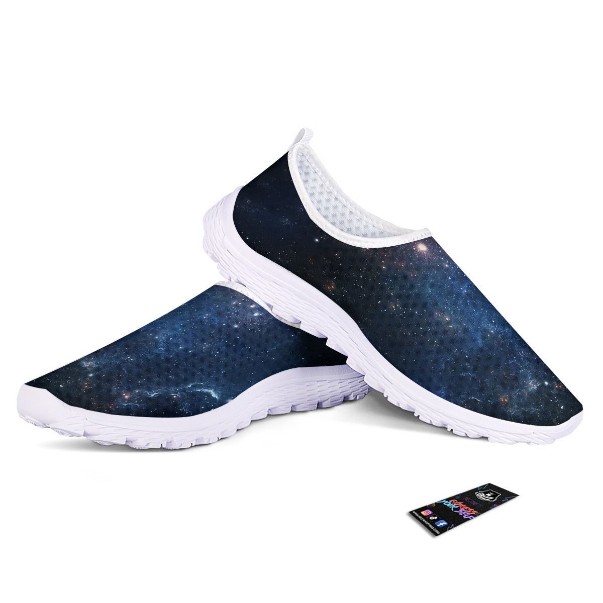Universe Galaxy Space Dark Nebula Print Nurse Shoes-grizzshop