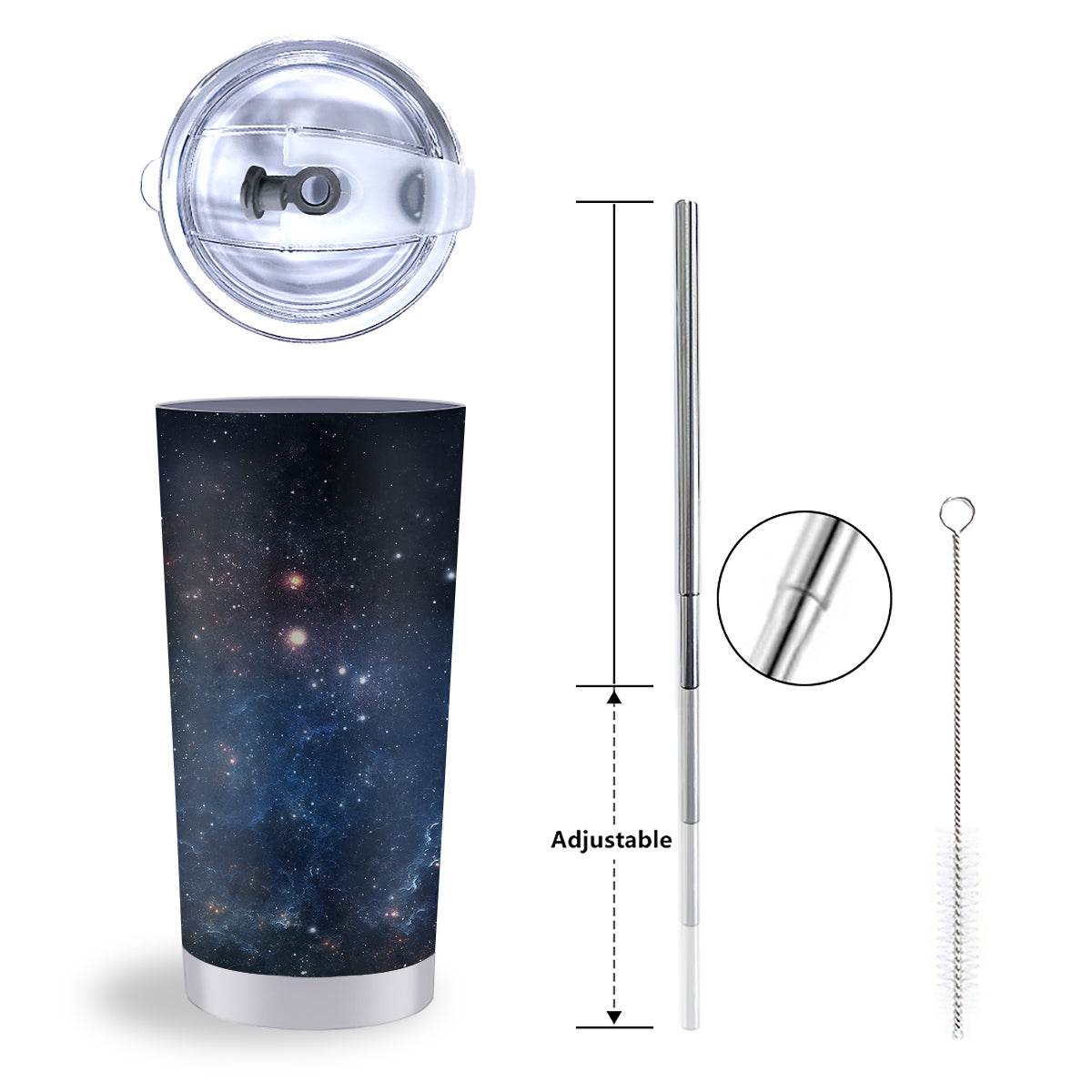 Universe Galaxy Space Dark Nebula Print Tumbler-grizzshop