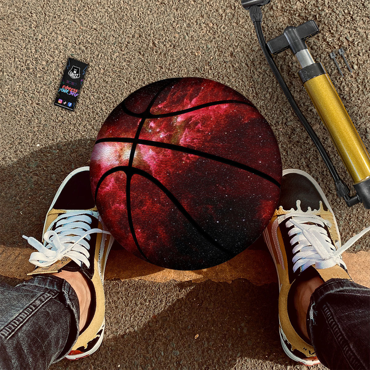 Watermelon Teal Chevron Print Pattern Basketball