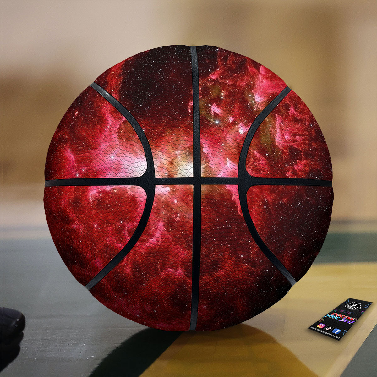 Watermelon Teal Chevron Print Pattern Basketball