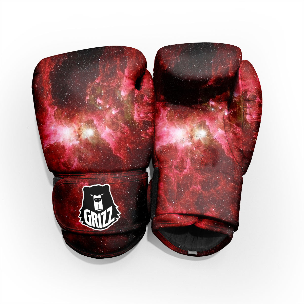 Universe Galaxy Space Red Stardust Print Pro Boxing Glove