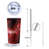 Universe Galaxy Space Red Stardust Print Tumbler-grizzshop