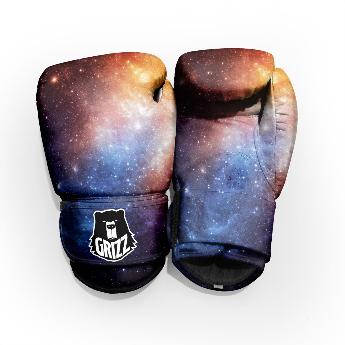 Universe Galaxy Space Teal Orange Print Pro Boxing Glove