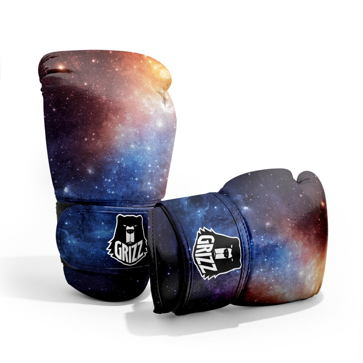 Universe Galaxy Space Teal Orange Print Pro Boxing Glove