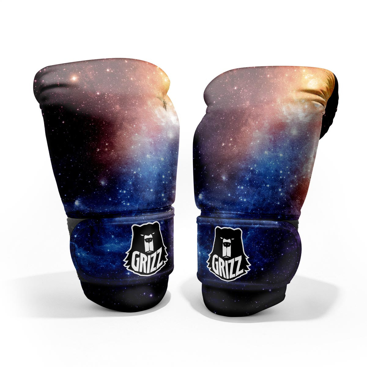 Universe Galaxy Space Teal Orange Print Pro Boxing Glove