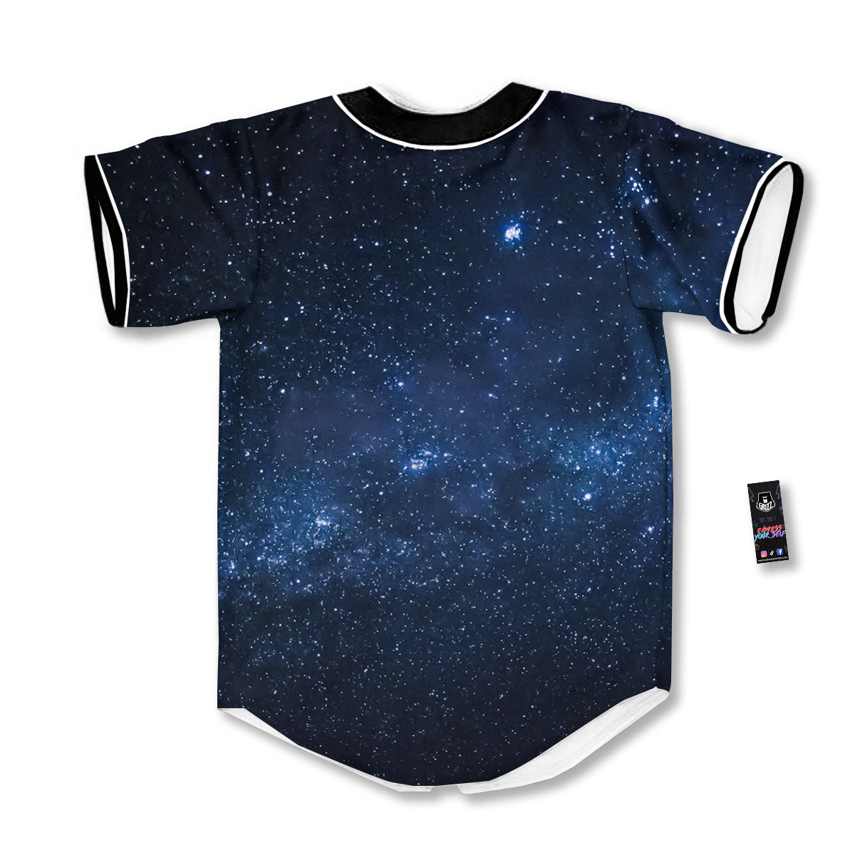 Universe Milky Way Print Baseball Jersey-grizzshop